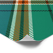Clan MacFarlane Wappen über antikes Jagdtartan Poster (Ecke)