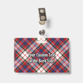 Clan MacFarlane Wappen über Dress Tartan Ausweis (Rückseite mit Clip)