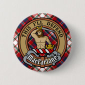 Clan MacFarlane Wappen über Dress Tartan Button (Vorderseite)