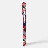 Clan MacFarlane Wappen über Dress Tartan Case-Mate iPhone Hülle (Rückseite / Links)