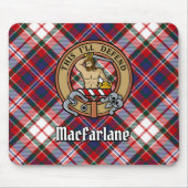 Clan MacFarlane Wappen über Dress Tartan Mousepad (Vorne)