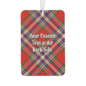 Clan MacFarlane Wappen über Red Tartan Autolufterfrischer (Rückseite)