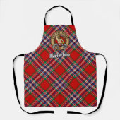 Clan MacFarlane Wappen über Red Tartan Schürze (Vorderseite)