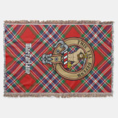 Clan MacFarlane-Wappen über Tartan Decke (Vorderseite)