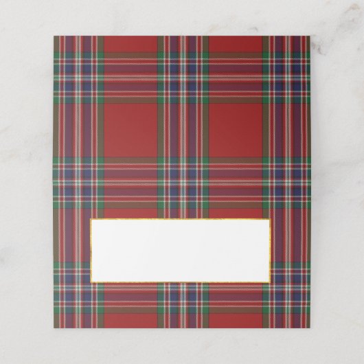 Clan MacFarlane Wedding Folded Platzkarte (Außenseite Aufgefaltet)