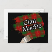 Clan MacFie Scottish Tartan Paint Brush Postkarte (Vorne/Hinten)