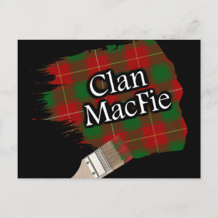 Clan MacFie Scottish Tartan Paint Brush Postkarte
