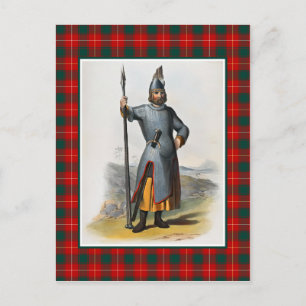 Clan MacFie Vintag Illustration Tartan Frame Postkarte
