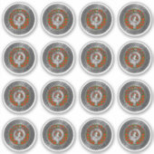 Clan MacFie Wappen & Tartan Knot Aufkleber (Vorderseite)