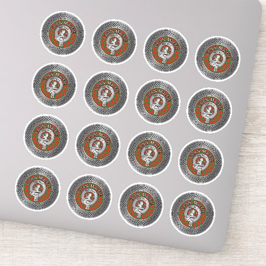 Clan MacFie Wappen & Tartan Knot Aufkleber (Detail)