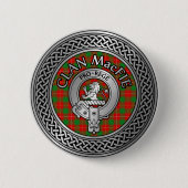 Clan MacFie Wappen & Tartan Knot Button (Vorderseite)