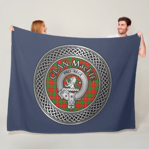 Clan MacFie Wappen & Tartan Knot Fleecedecke