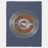 Clan MacFie Wappen & Tartan Knot Fleecedecke (Vorderseite)