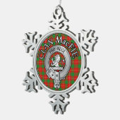 Clan MacFie Wappen & Tartan Schneeflocken Zinn-Ornament (Rechts)