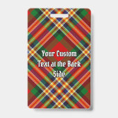 Clan MacGill Tartan Abzeichen Ausweis (Rückseite)