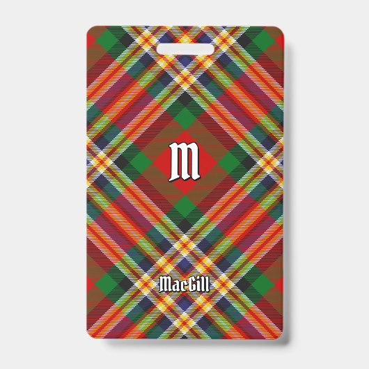 Clan MacGill Tartan Abzeichen Ausweis (Vorderseite)