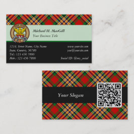 Clan MacGill Tartan Business Card Visitenkarte
