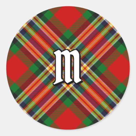 Clan MacGill Tartan Classic Round Sticker (Vorderseite)