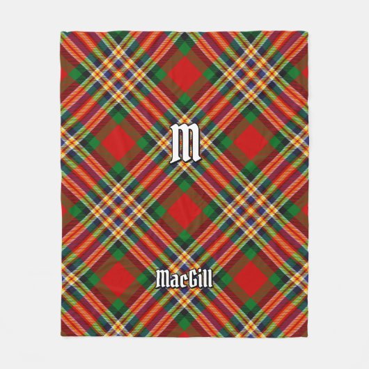 Clan MacGill Tartan Fleece Blanket (Vorderseite)