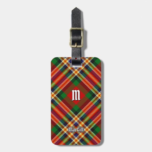 Clan MacGill Tartan Gepäck Tag Gepäckanhänger (Vorderseite vertikal)