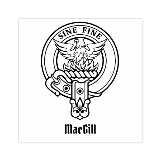 Clan MacGill Wappen Rubber Briefmarke Gummistempel (Prägung)