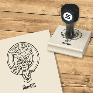 Clan MacGill Wappen Rubber Briefmarke Gummistempel