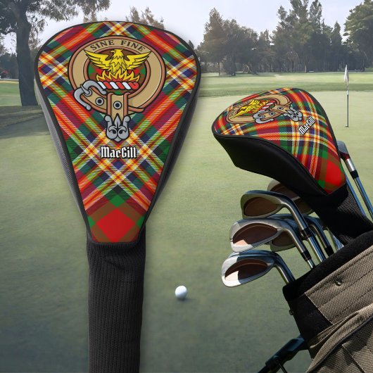 Clan MacGill Wappen über Red Golf Head Cover Headcover