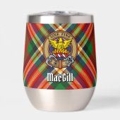 Clan MacGill Wappen über Tartan (Vorderseite)