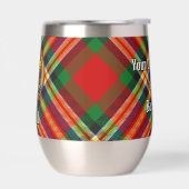 Clan MacGill Wappen über Tartan (Links)