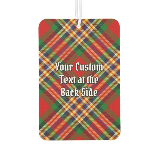 Clan MacGill Wappen über Tartan Air Freshener Autolufterfrischer (Rückseite)