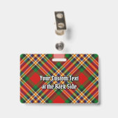 Clan MacGill Wappen über Tartan Ausweis (Rückseite mit Clip)