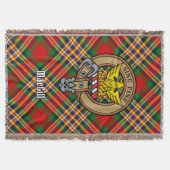 Clan MacGill-Wappen über Tartan Decke (Vorderseite)