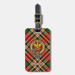 Clan MacGill Wappen über Tartan Gepäckanhänger
