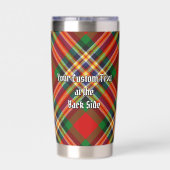 Clan MacGill Wappen über Tartan Thermobecher (Rückseite)