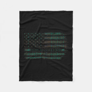 Clan Macgillivray Hunting Scottish Tartan Us Flag Fleecedecke