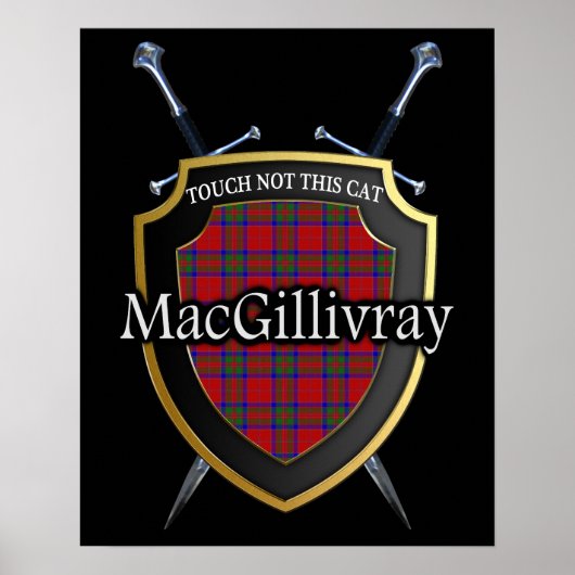 Clan MacGillivray Scottish Shield & Schwerter Poster (Vorne)