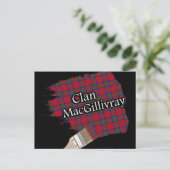 Clan MacGillivray Scottish Tartan Paint Brush Postkarte (Stehend Vorderseite)