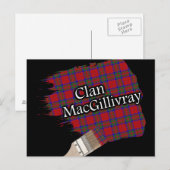 Clan MacGillivray Scottish Tartan Paint Brush Postkarte (Vorne/Hinten)