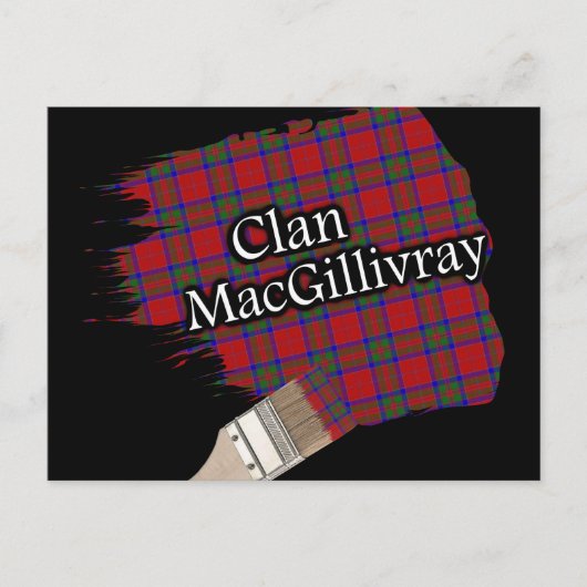 Clan MacGillivray Scottish Tartan Paint Brush Postkarte (Vorderseite)