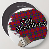 Clan MacGillivray Tartan Paint Brush Button (Vorne & Hinten)