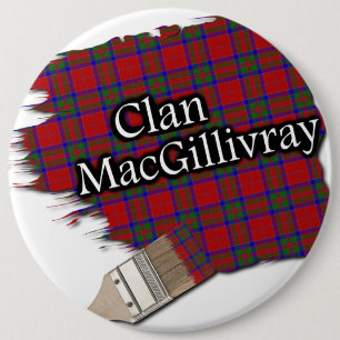 Clan MacGillivray Tartan Paint Brush Button