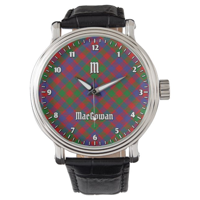 Clan MacGowan Tartan Armbanduhr (Vorderseite)