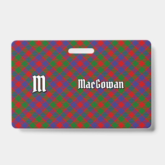 Clan MacGowan Tartan Ausweis (Vorderseite)