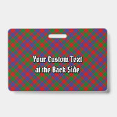 Clan MacGowan Tartan Ausweis (Rückseite)