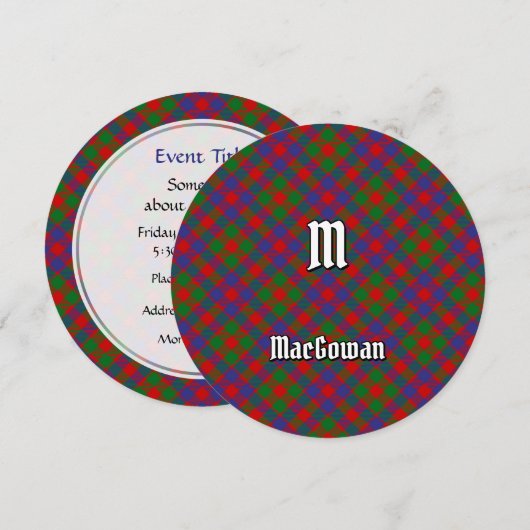 Clan MacGowan Tartan Einladung (Vorne/Hinten)
