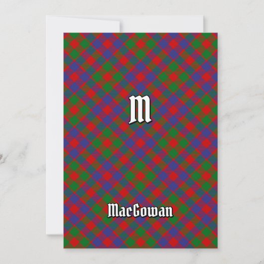 Clan MacGowan Tartan Einladung (Vorderseite)