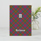 Clan MacGowan Tartan Einladung (Stehend Vorderseite)