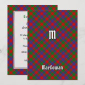 Clan MacGowan Tartan Einladung (Vorne/Hinten)