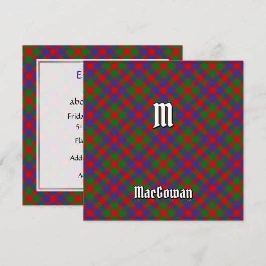 Clan MacGowan Tartan Einladung (Vorne/Hinten)