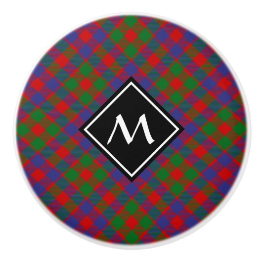 Clan MacGowan Tartan Keramikknauf (Vorderseite)